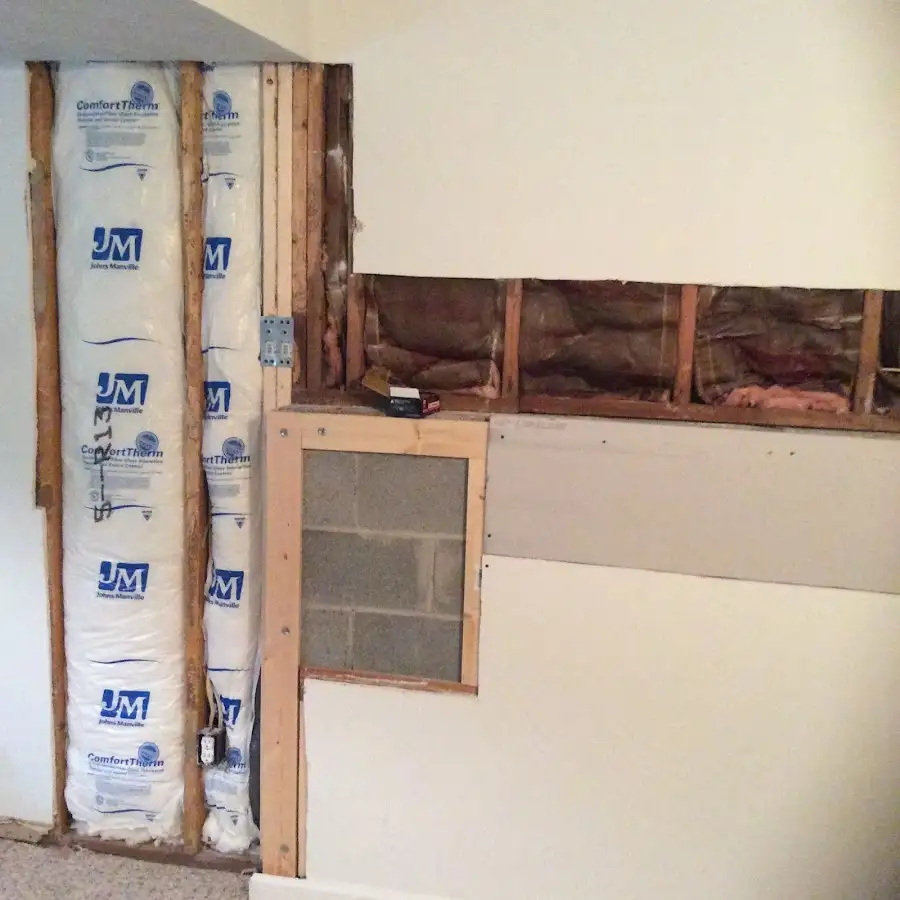 Wall insulation replacement during Contents Cleaning & Restoration in North Hobbs